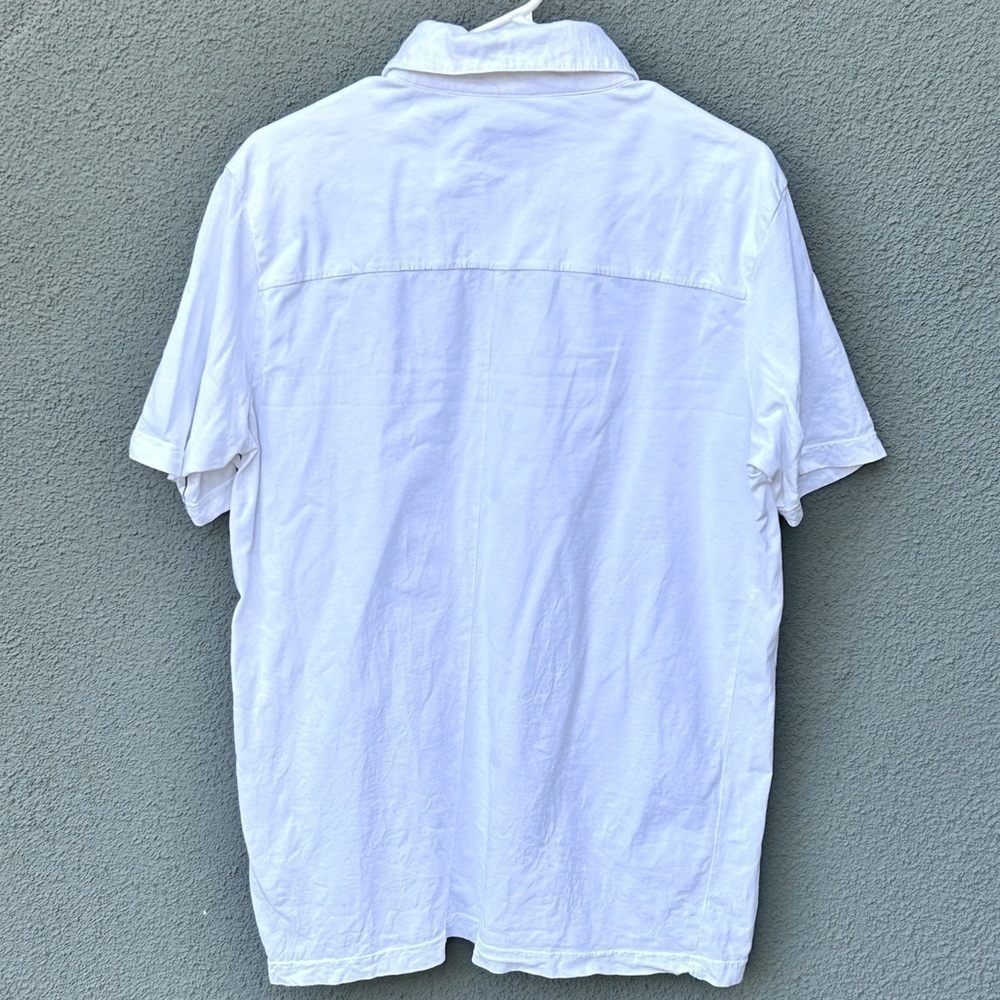 Aether Apparel White Pique Polo Size L / 3 - Picture 2 of 5